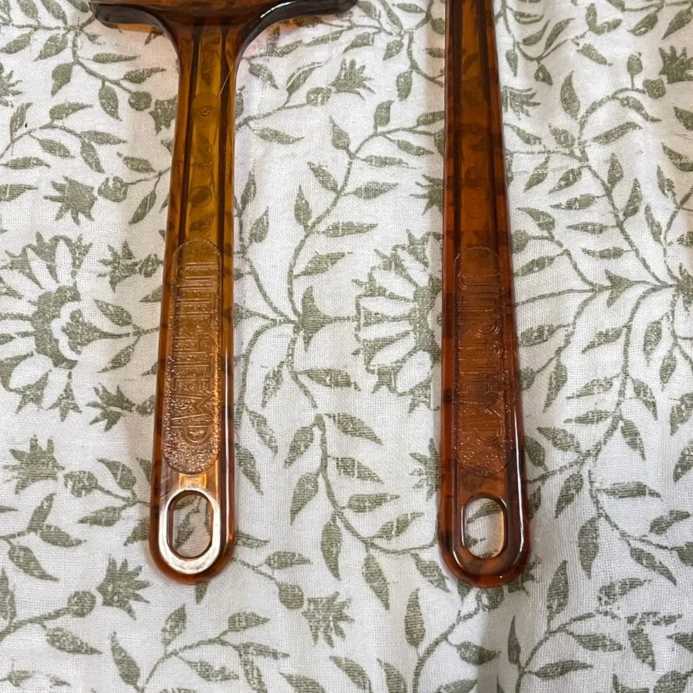 VTG Lot‎ 4 Ultra Temp Amber Utensils Spatula Pie Spoon Spaghetti Serrated  USA